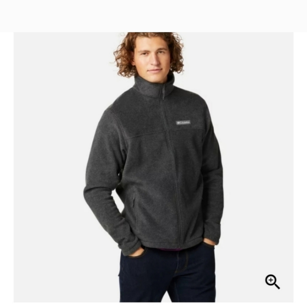 Columbia Full Zip Fleece Jacket Gray Small - Picture 2 of 8